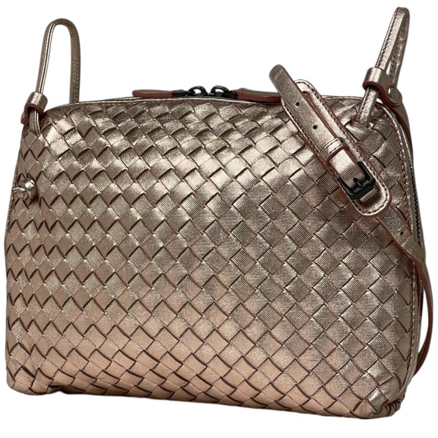 BOTTEGAVENETA編み込みレザーショルダーバッグ