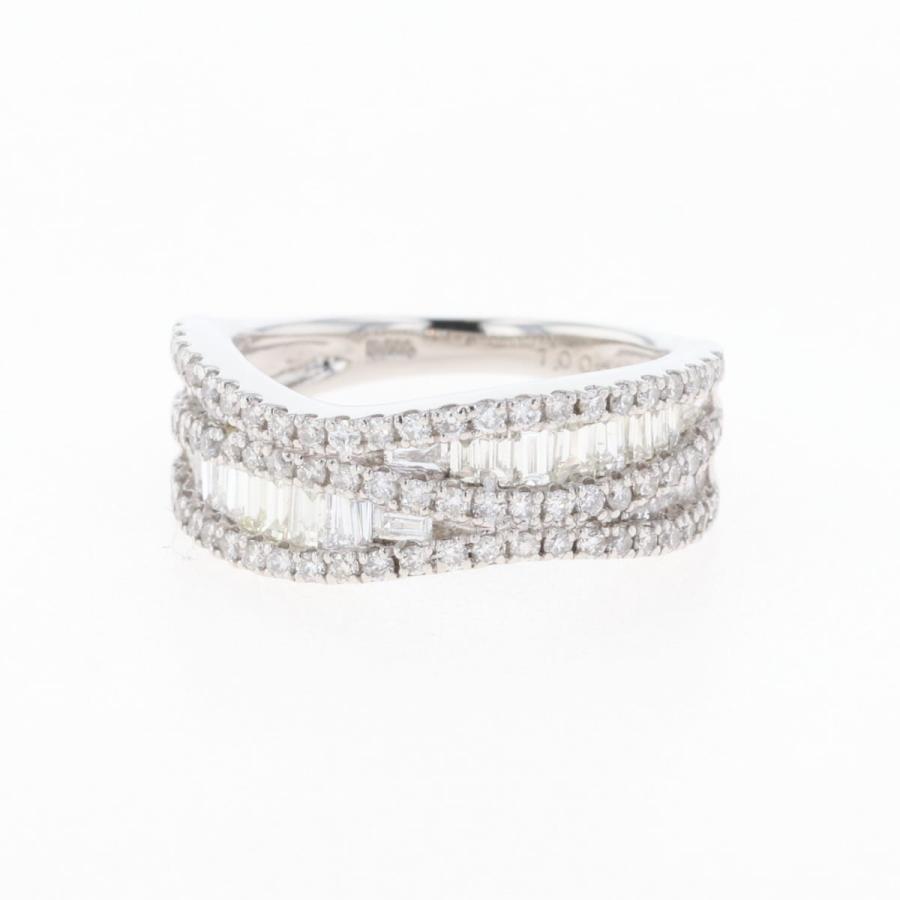 メレダイヤ デザインリング プラチナ 指輪 リング 8.5号 Pt900  