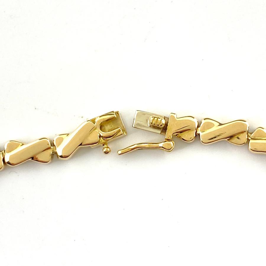 ダイヤモンド デザインブレスレット YG イエローゴールド プラチナ