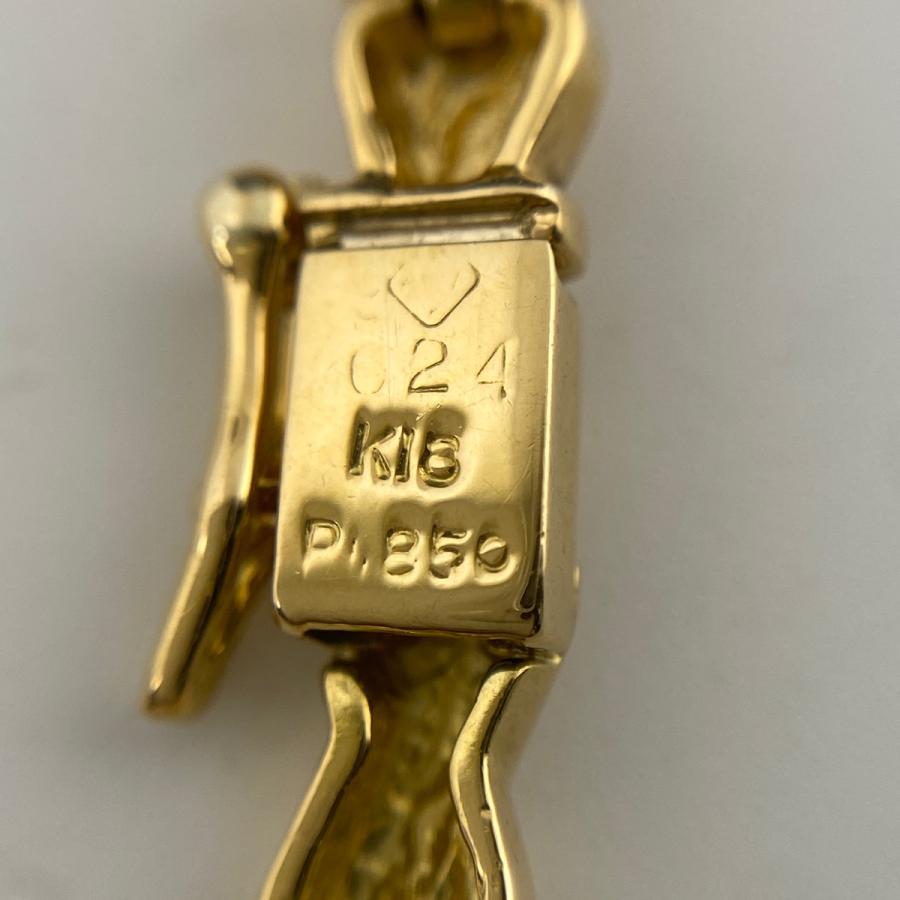 ダイヤモンド デザインブレスレット YG イエローゴールド プラチナ