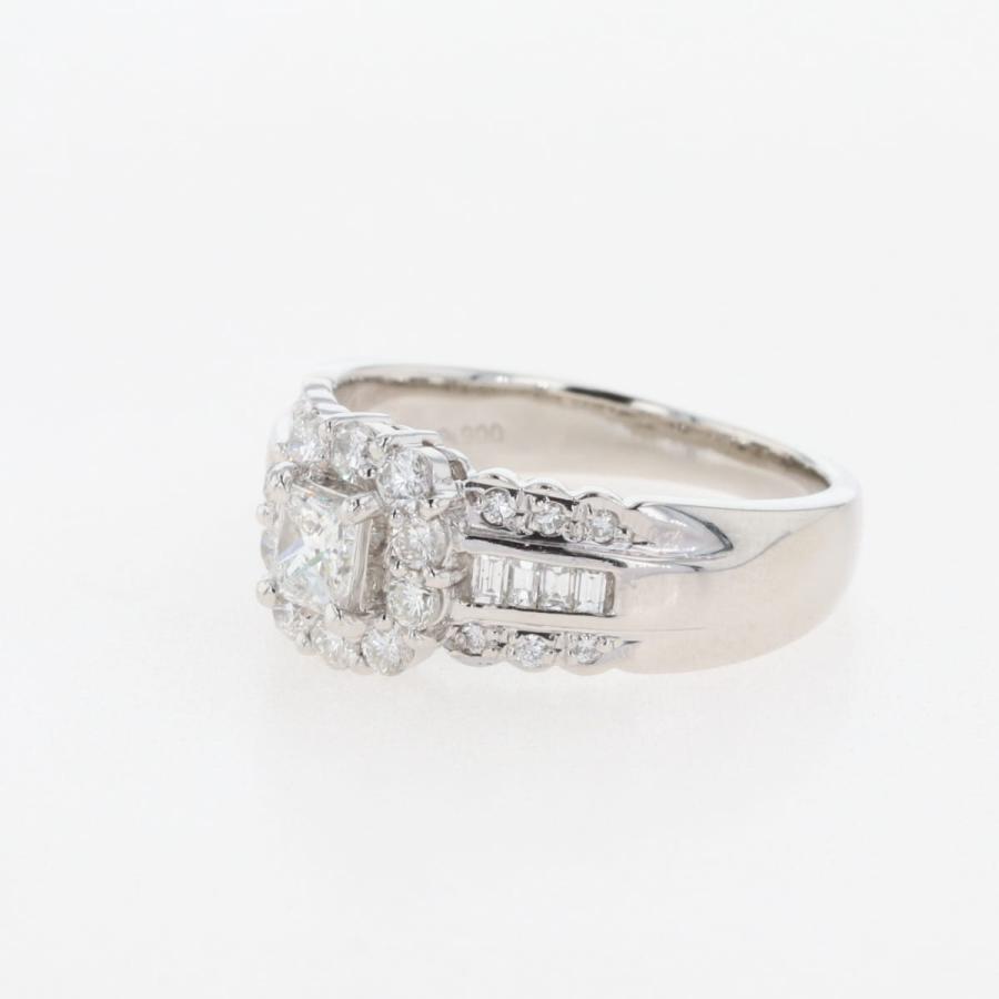 【極美品】■ダイヤモンド Pt900 リング 9号 プラチナ デザイン 指輪 メレダイヤ デザインリング プラチナ 指輪 リング 9号 Pt900