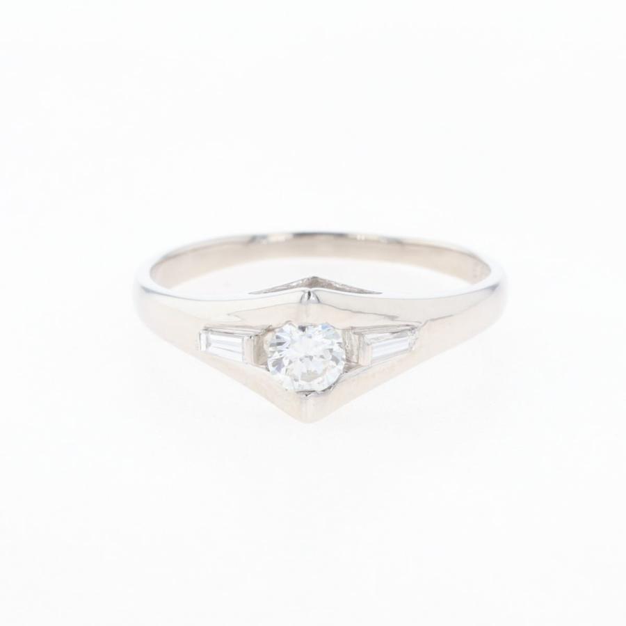 ダイヤモンド デザインリング プラチナ 指輪 メレダイヤ リング 18号  