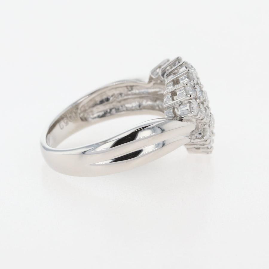 メレダイヤ デザインリング プラチナ 指輪 リング 10.5号 Pt850  