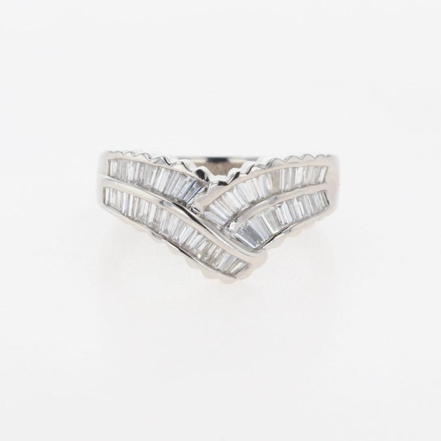 メレダイヤ デザインリング プラチナ 指輪 リング 11号 Pt850  