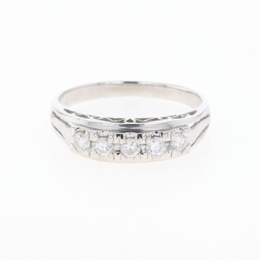 メレダイヤ デザインリング プラチナ 指輪 リング 15号 Pt900  