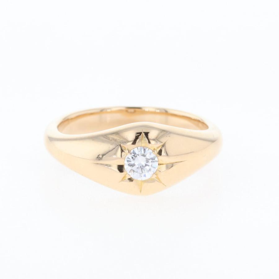 ダイヤモンド デザインリング YG イエローゴールド 指輪 リング 12.5号  