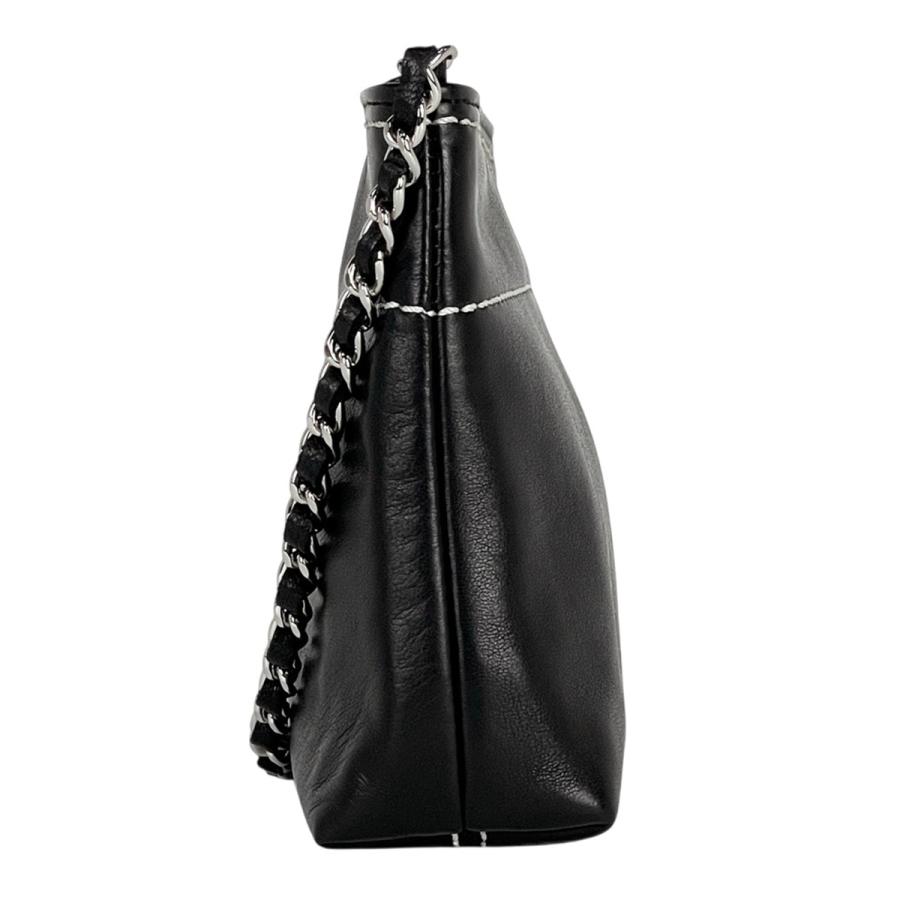 シャネル CHANEL ロゴ チェーン ハンドバッグ ショルダーバッグ ハンドバッグ レザー ブラック A24779 レディース 中古 在庫一掃の画像