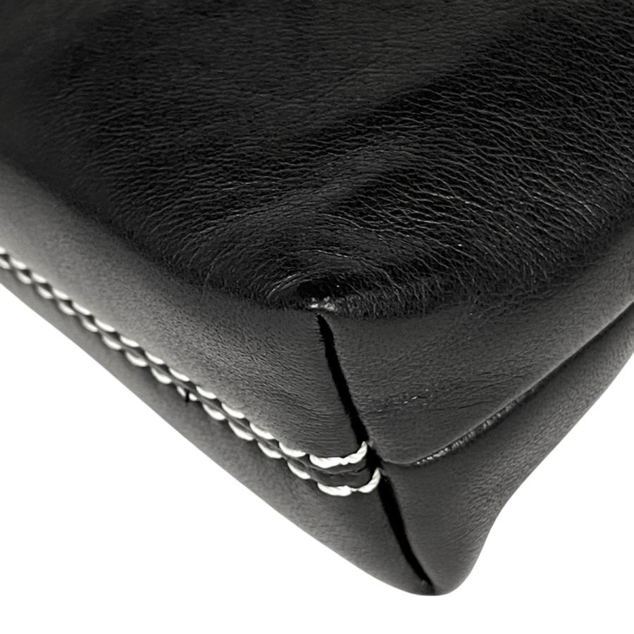 シャネル CHANEL ロゴ チェーン ハンドバッグ ショルダーバッグ ハンドバッグ レザー ブラック A24779 レディース 中古 在庫一掃の画像