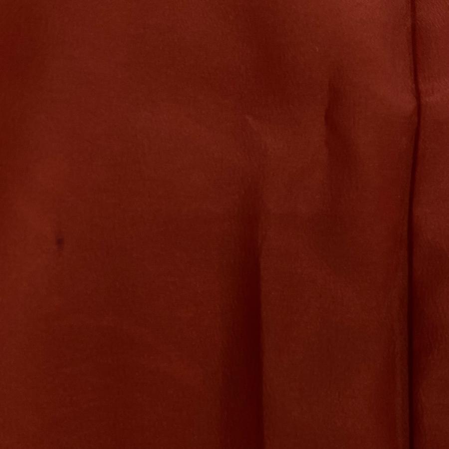 小紋 身丈167.5cm 裄丈67cm M 袷 うさぎ 葉柄 茜色 化繊 美品