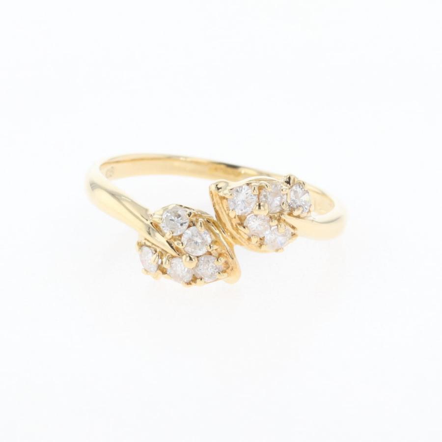 メレダイヤ デザインリング YG イエローゴールド 指輪 リング 12.5号  