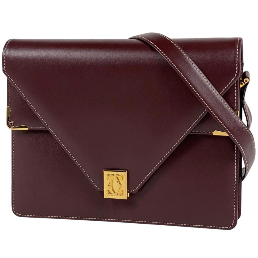 Cartier カルティエ CARTIER マストライン ショルダーバッグ Wフラップ 