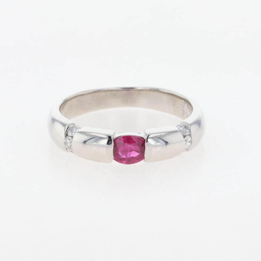 極美品 リング・指輪 Pt900 ルビー 12.5号 メレダイヤ