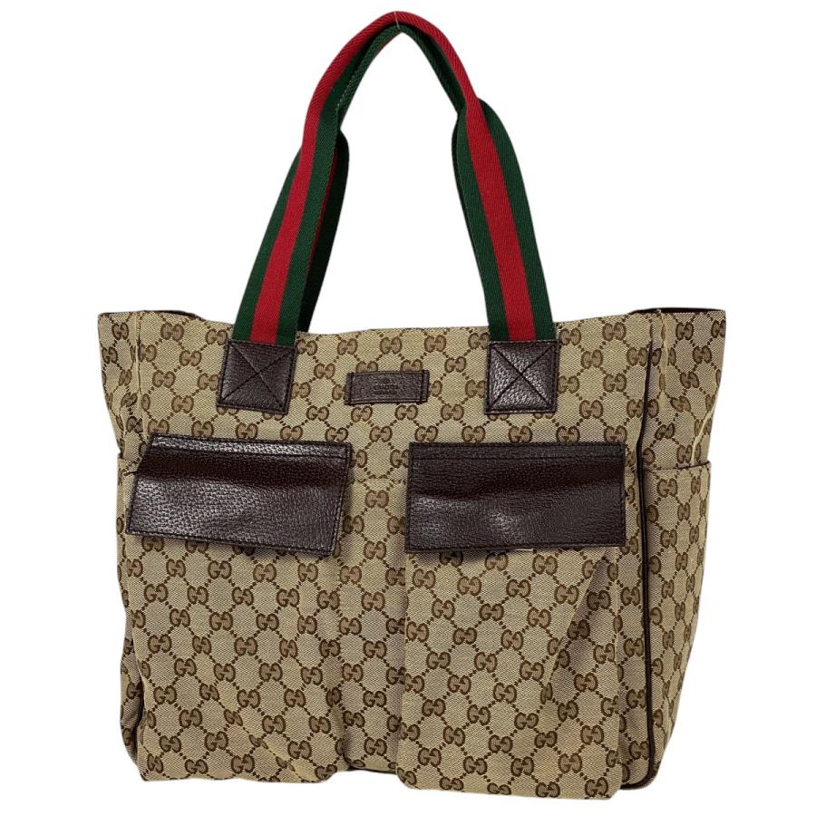 GUCCI グッチ アビーライン GGロゴ柄 ショルダートートバッグ