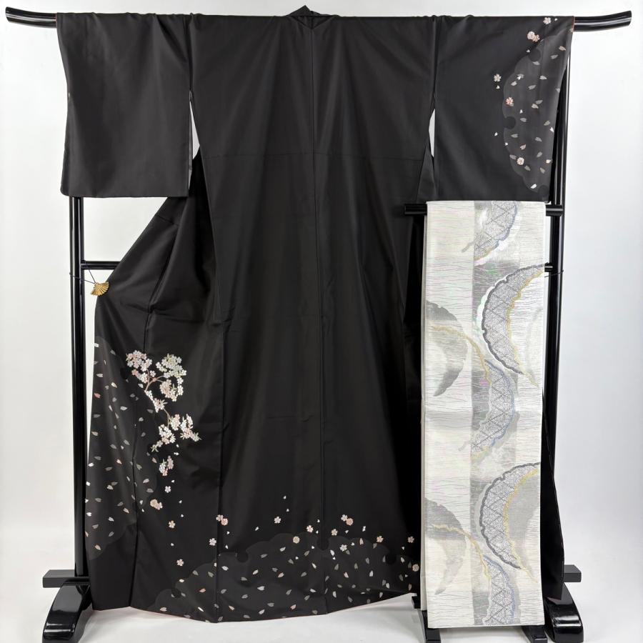 付下げ 身丈168.5cm 裄丈70cm L 袷 紬地 袋帯セット ますいわ屋 桜