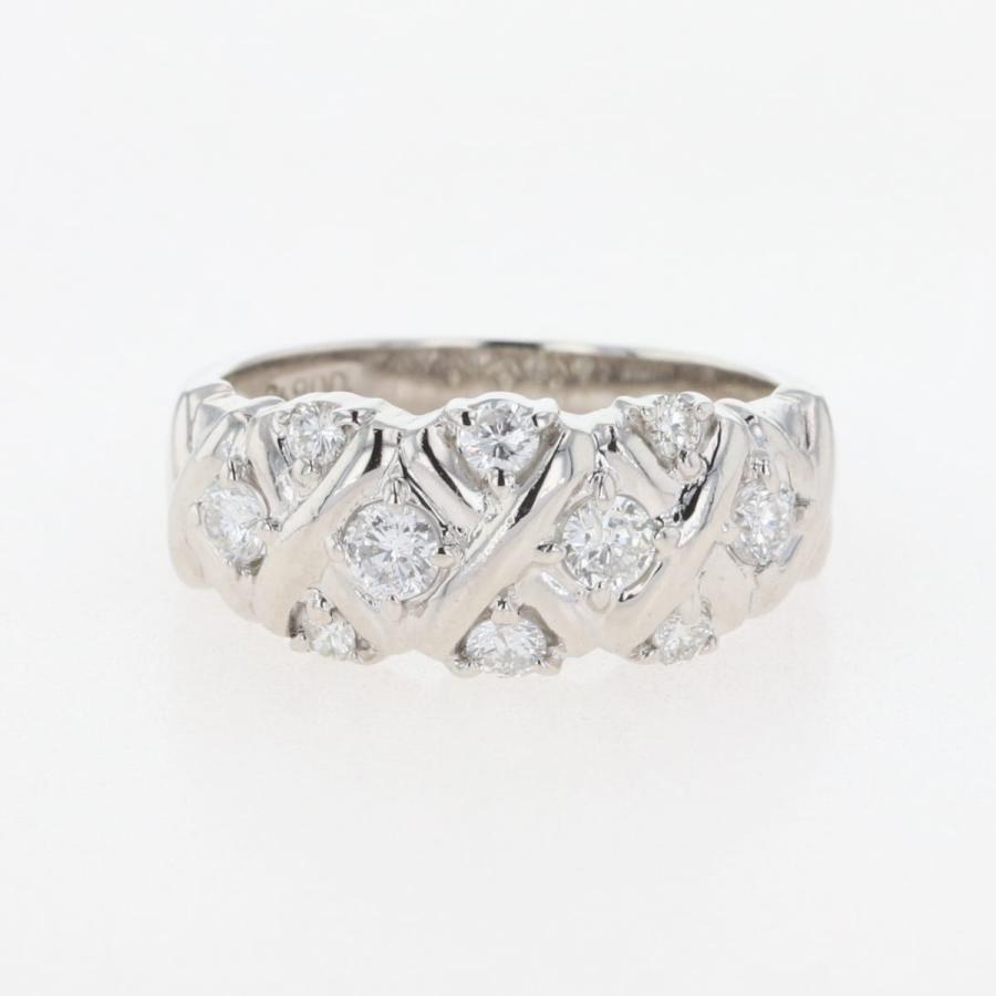 メレダイヤ デザインリング プラチナ 指輪 リング 10号 Pt900  