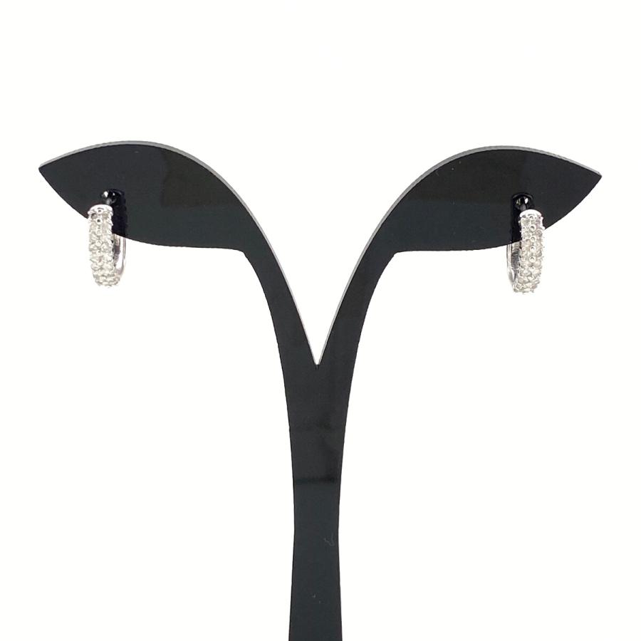 メレダイヤ デザインピアス プラチナ フープ ピアス Pt900