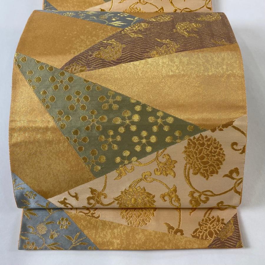 笹蔓緞子　全通　袋帯　未使用 ブラックフライデーセール】 【織文意匠 鈴木】 特選西陣織両面全通