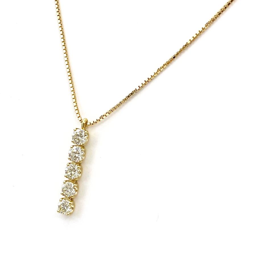 タサキ TASAKI メレダイヤ デザインネックレス YG イエローゴールド  