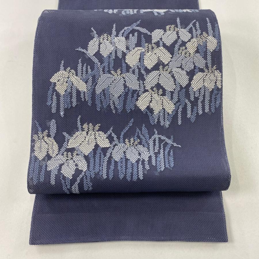 期間限定価格　アンティーク帯　藤　菖蒲　手刺繍　袋帯　豪華絢爛　大正ロマン　正絹 Yahoo!オークション - アンティーク着物 藤 菖蒲 手刺繍 袋帯 豪華絢爛