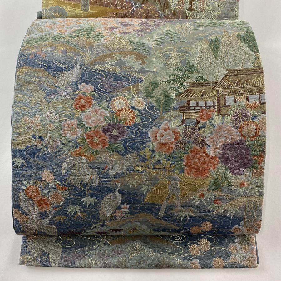 玉虫色風　正絹　絹　袋帯　美品　変色柄　美品　六通 玉虫色風 正絹 絹 袋帯 美品 変色柄 美品 六通 玉虫色風 正絹