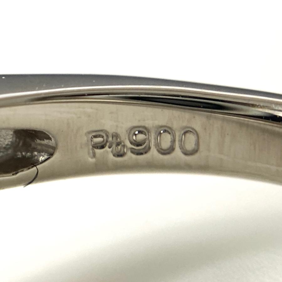 サファイア指輪　プラチナPt900　メレダイヤ付 12.5号　未使用 サファイア デザインリング プラチナ 指輪 メレダイヤ リング 12