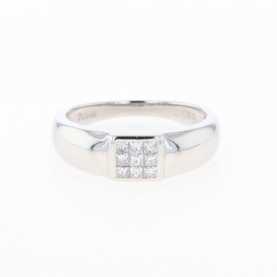 メレダイヤ デザインリング プラチナ 指輪 リング 14号 Pt900  