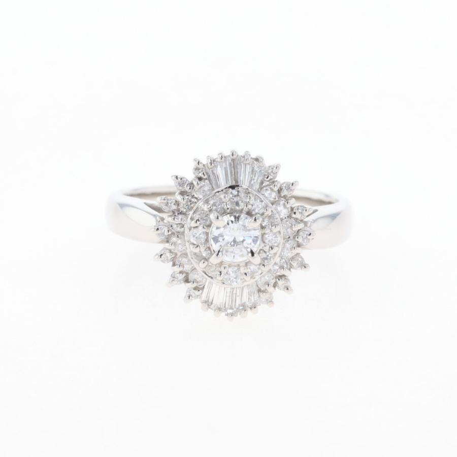 メレダイヤ デザインリング プラチナ 指輪 リング 12.5号 Pt900  