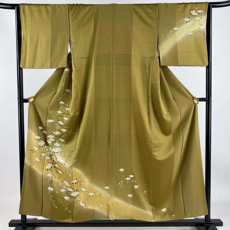未使用品 訪問着 ダークブラウン 枝花 金彩加工 身丈165.0cm 正絹 楽天市場】訪問着 新古品の通販