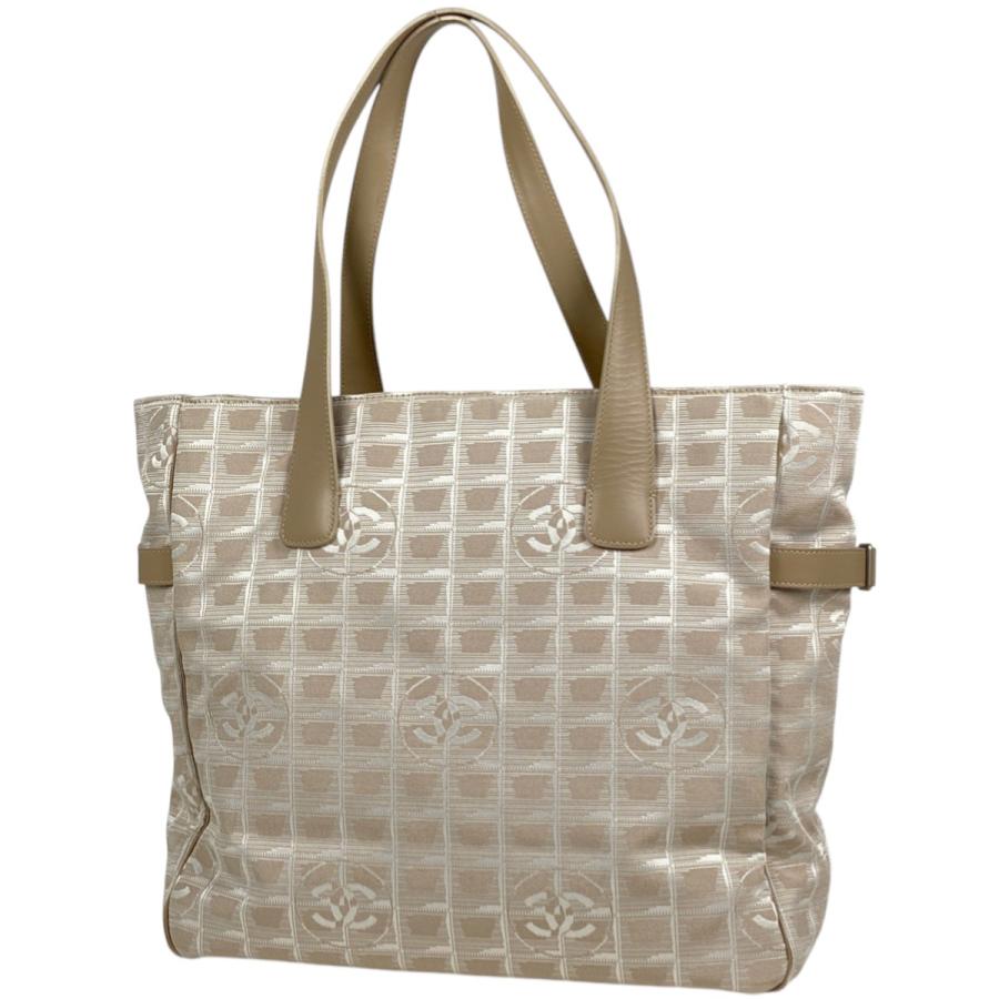 CHANEL シャネル ニュートラベルライン トートバッグ ココマーク ベージュ