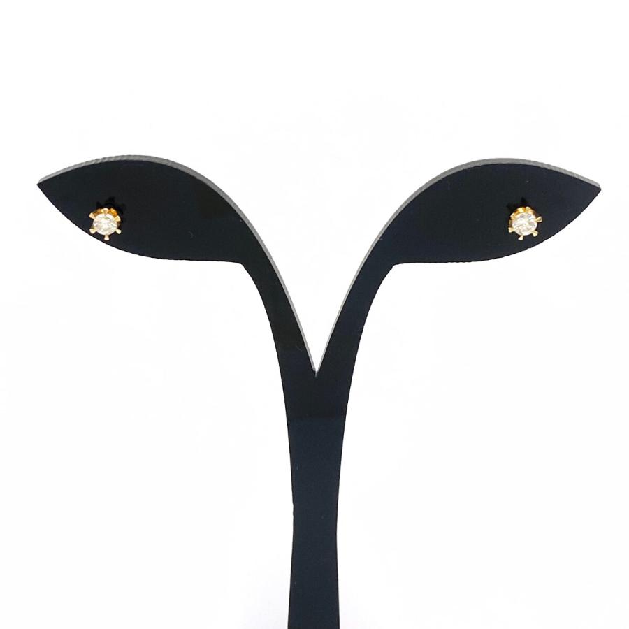 メレダイヤ デザインピアス YG イエローゴールド ピアス K18  