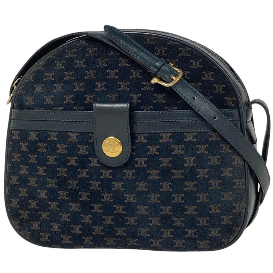 CELINE ロゴパターン ショルダーバッグ CELINE ロゴパターン ショルダーバッグ ネイビー