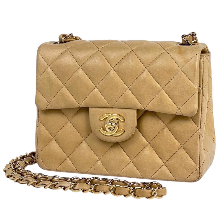 【中古】 CHANEL シャネル A01115 ミニマトラッセ チェーンショルダー 6番台 ベージュ コットン シーツ有 ギャラあり ココマーク キルティング ショルダーバッグ レディース ミニバッグ A2600889 【無料ギフトラッピング承ります】 CHANEL（シャネル） ミニ マトラッセ シングルフラップ チェーン