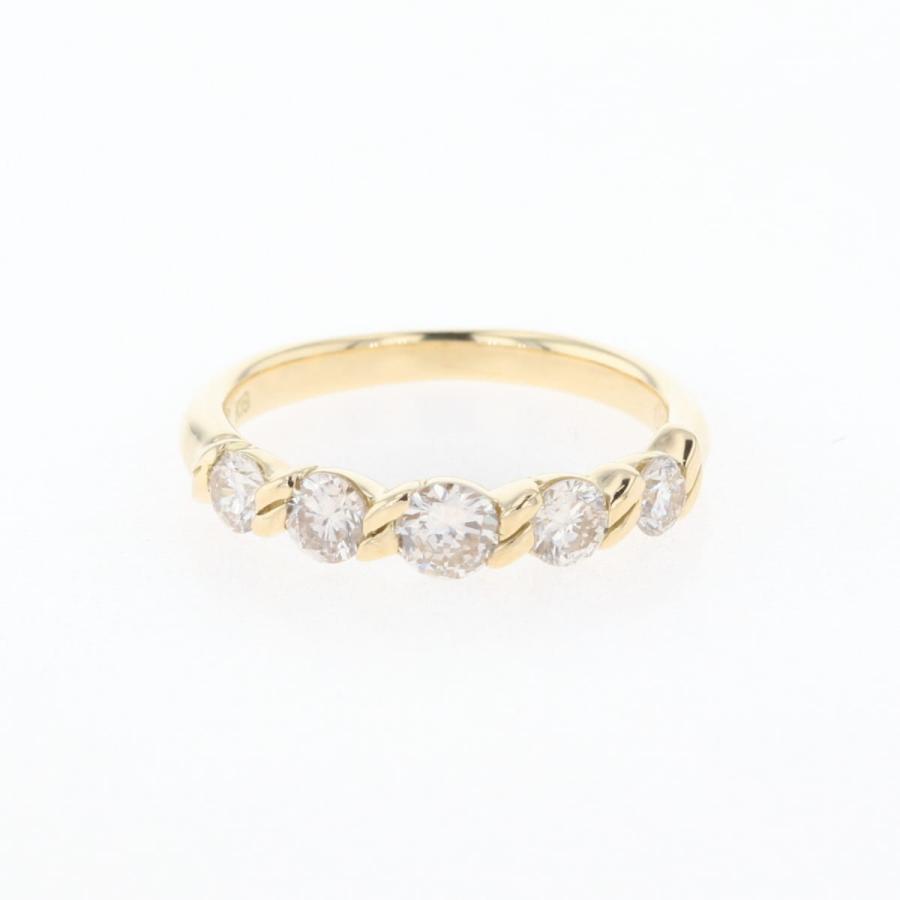 メレダイヤ デザインリング YG イエローゴールド 指輪 リング 14.5号  