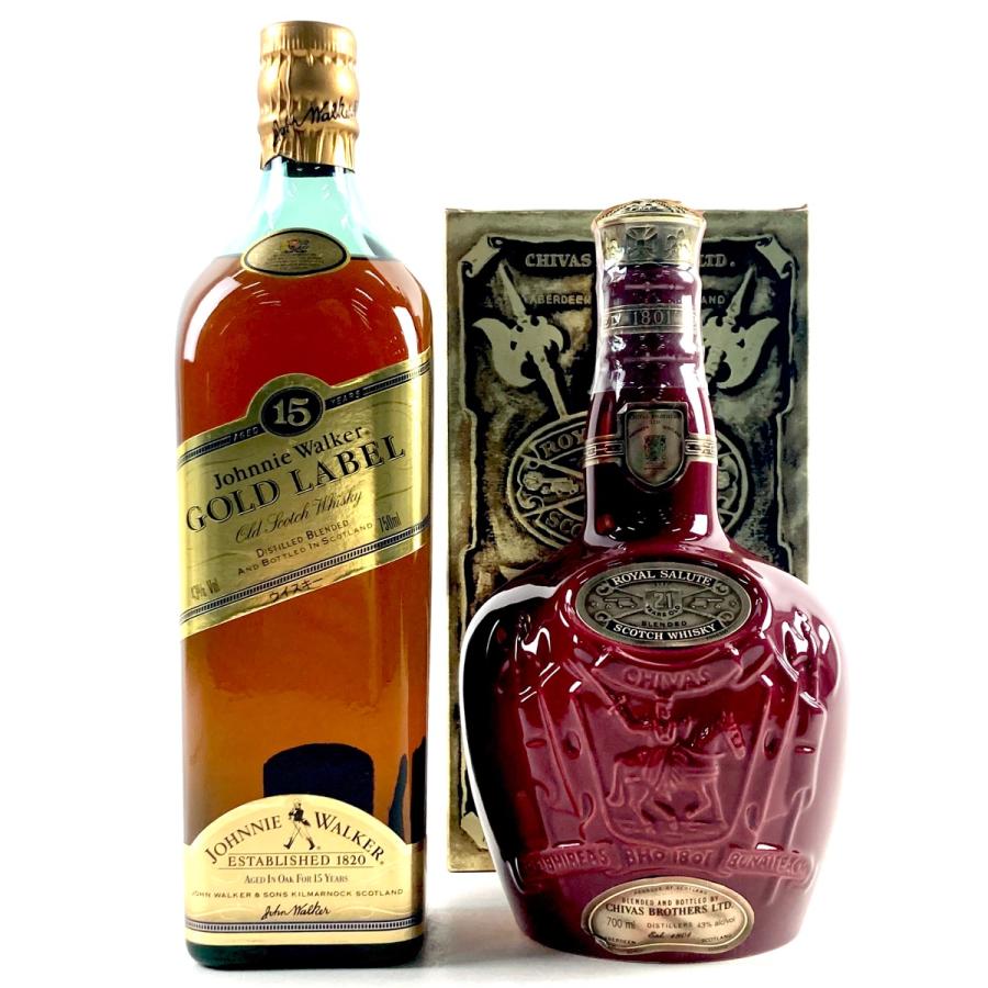 古酒 スコッチ2本 スコッチウイスキー3本、ミニボトル2本セット(古酒)