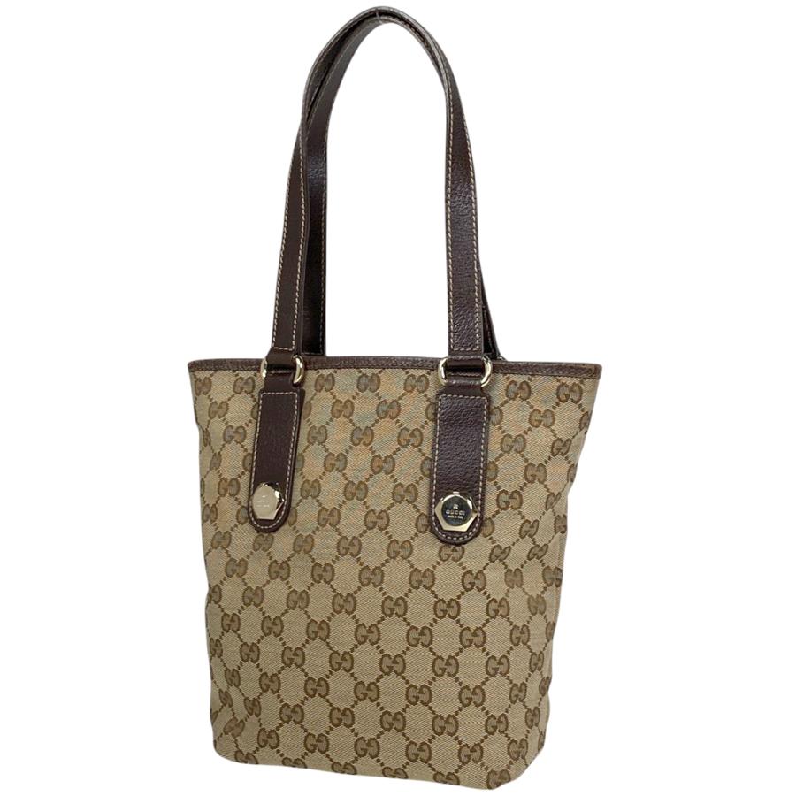 GUCCI ベージュ キャンバス GUCCI グッチ GG柄 トートバッグ ハンドバッグ GGキャンバス
