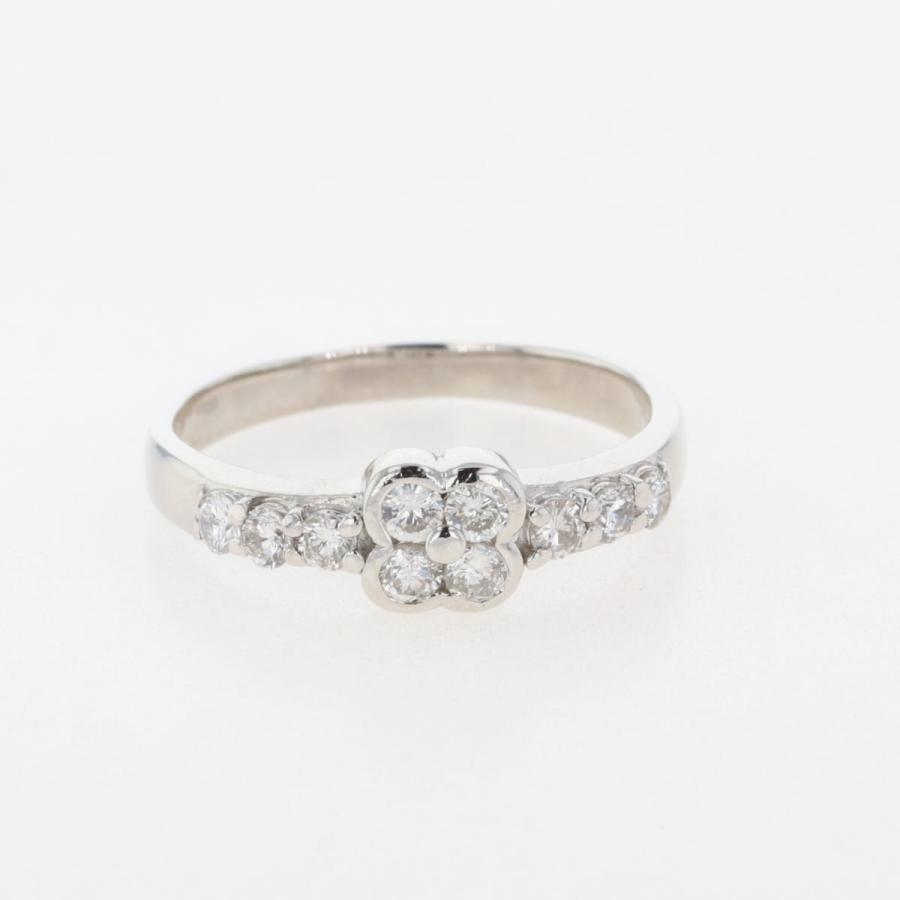 メレダイヤ デザインリング プラチナ 指輪 リング 15号 Pt900  