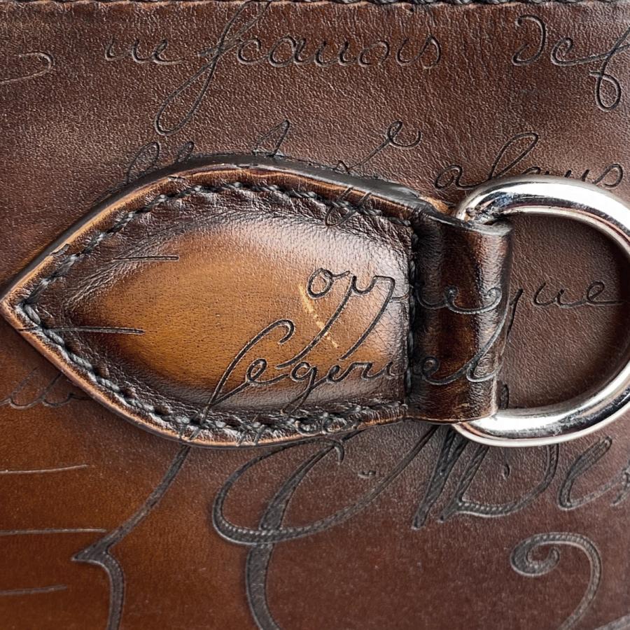 現行・美品BERLUTI ニノGMクラッチバッグ カリグラフィ スクリットレザー Berluti（ベルルッティ） スクリットレザー カリグラフィ ニノ