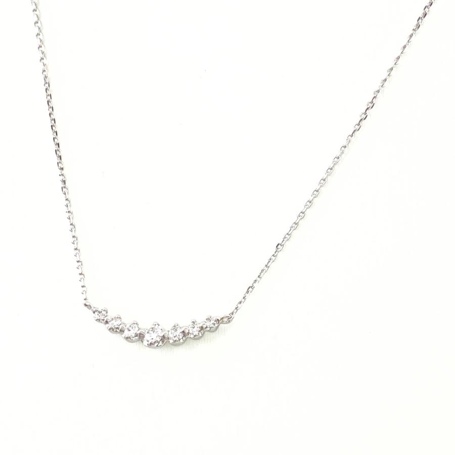 4℃ ヨンドシー K18WGメレダイヤ付きネックレス 楽天市場】ヨンドシー 4℃ メレダイヤ デザインネックレス WG