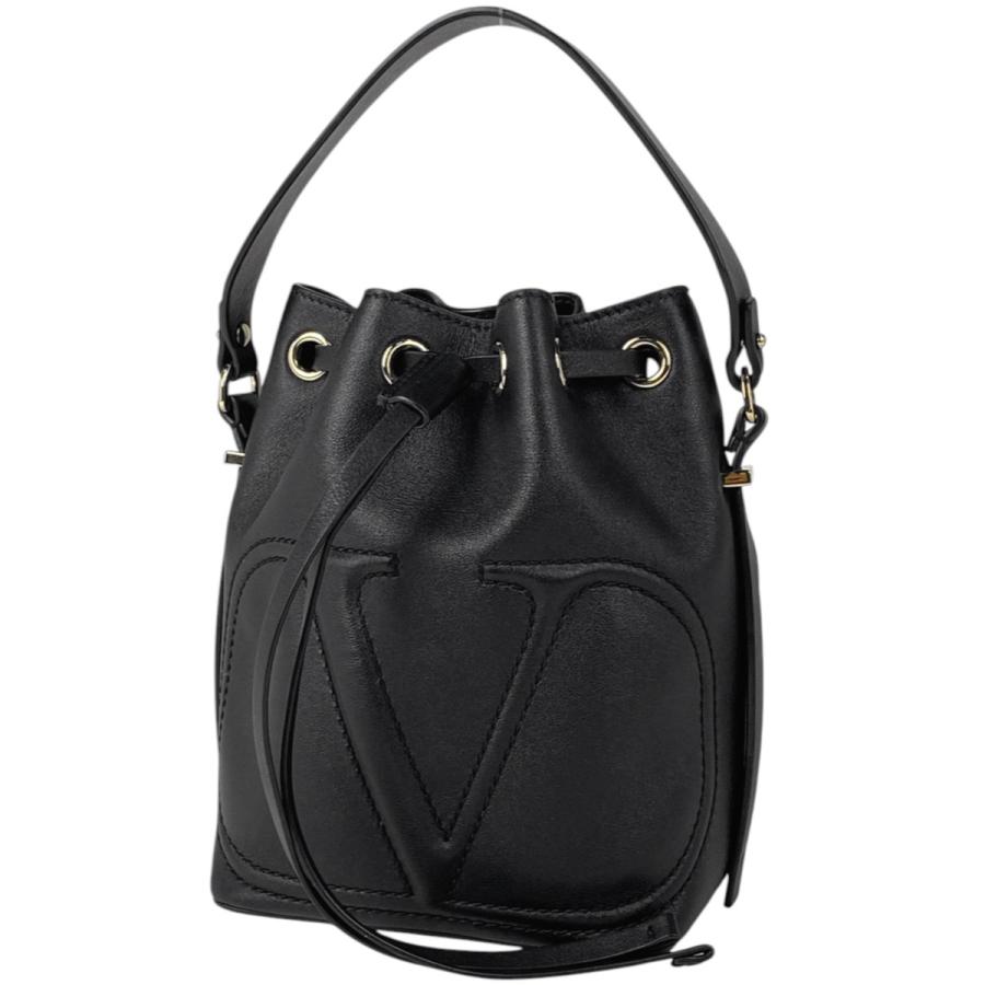 VALENTINO 黒 レザー バケットバッグ VALENTINO 黒 レザー バケットバッグ VALENTINO☆ VIP Sale Bucket Bag