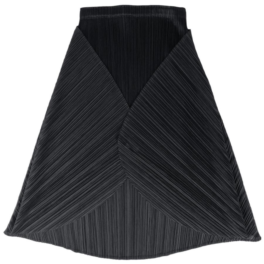 イッセイミヤケ　プリーツプリーズ　ロングスカート　ブラック プリーツプリーズ PLEATS PLEASE プリーツ ロングスカート イッセイ