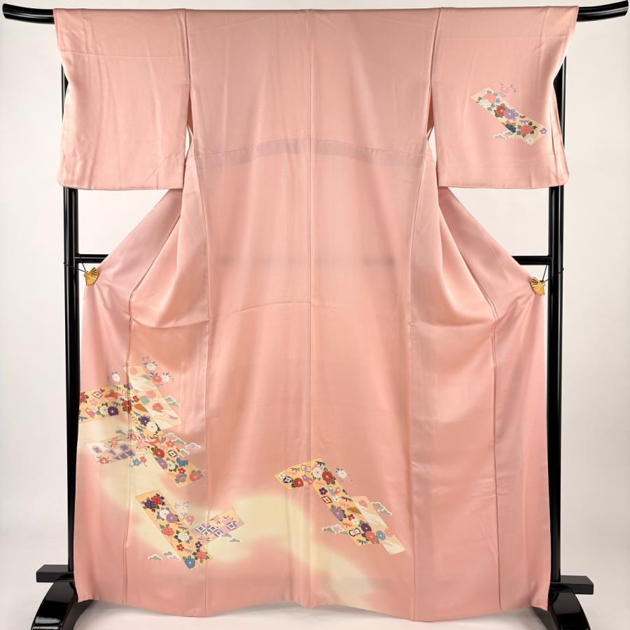 G09 未使用 菊梅模様織出し 正絹 長襦袢 裄68 訪問着 身丈159.5cm 裄丈