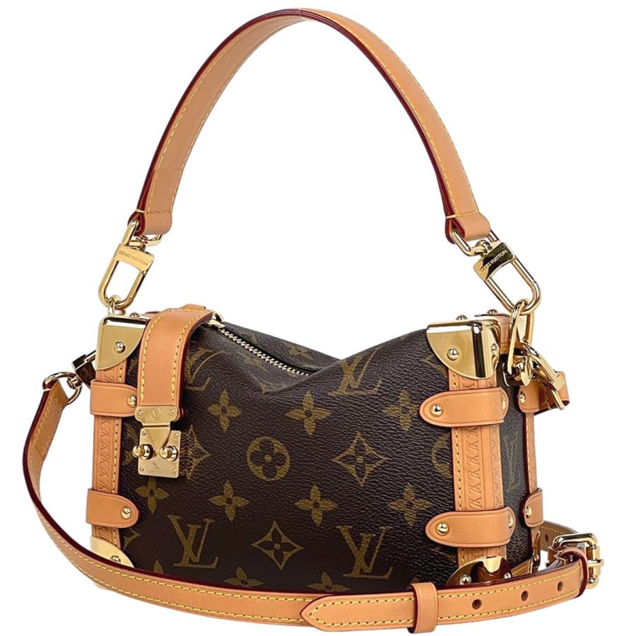 （未使用　展示品）ルイ ヴィトン LOUIS VUITTON サイドトランクPM ショルダー ハンドバッグ 2way 斜め掛け ヌメ革 レザー モノグラム ブラウン ゴールド金具 M46815 LOUIS VUITTON（ルイ・ヴィトン） サイドトランク PM 2WAY ショルダー