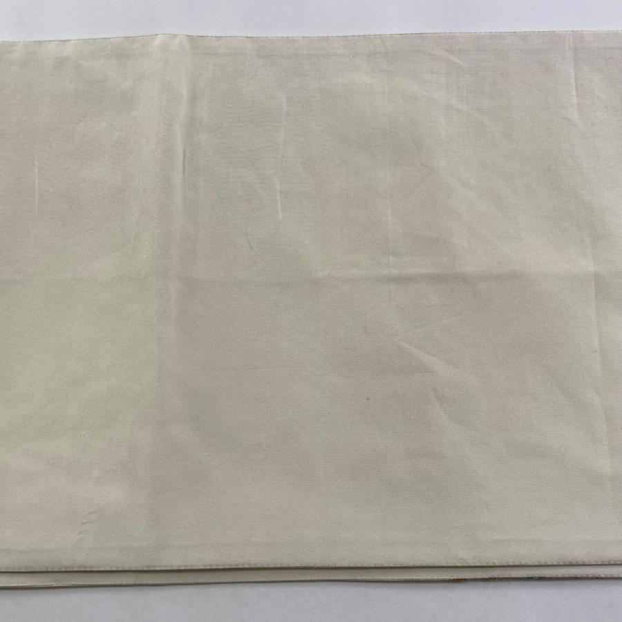 袋帯 逸品 草花 相良刺繍 金糸 クリーム お太鼓柄 正絹 中古