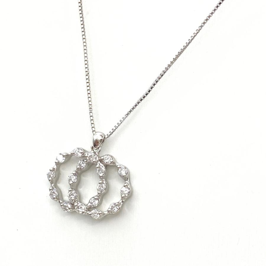 メレダイヤ デザインネックレス プラチナ ペンダント ネックレス Pt900  