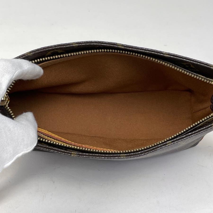 ほぼ新品 ルイヴィトン LOUIS VUITTON モノグラム トロター 斜め掛けショルダーバッグ ポーチ ポシェット ダークブラウン PVC レザー M51240 LOUIS VUITTON - ほぼ新品 ルイヴィトン LOUIS VUITTON モノグラム