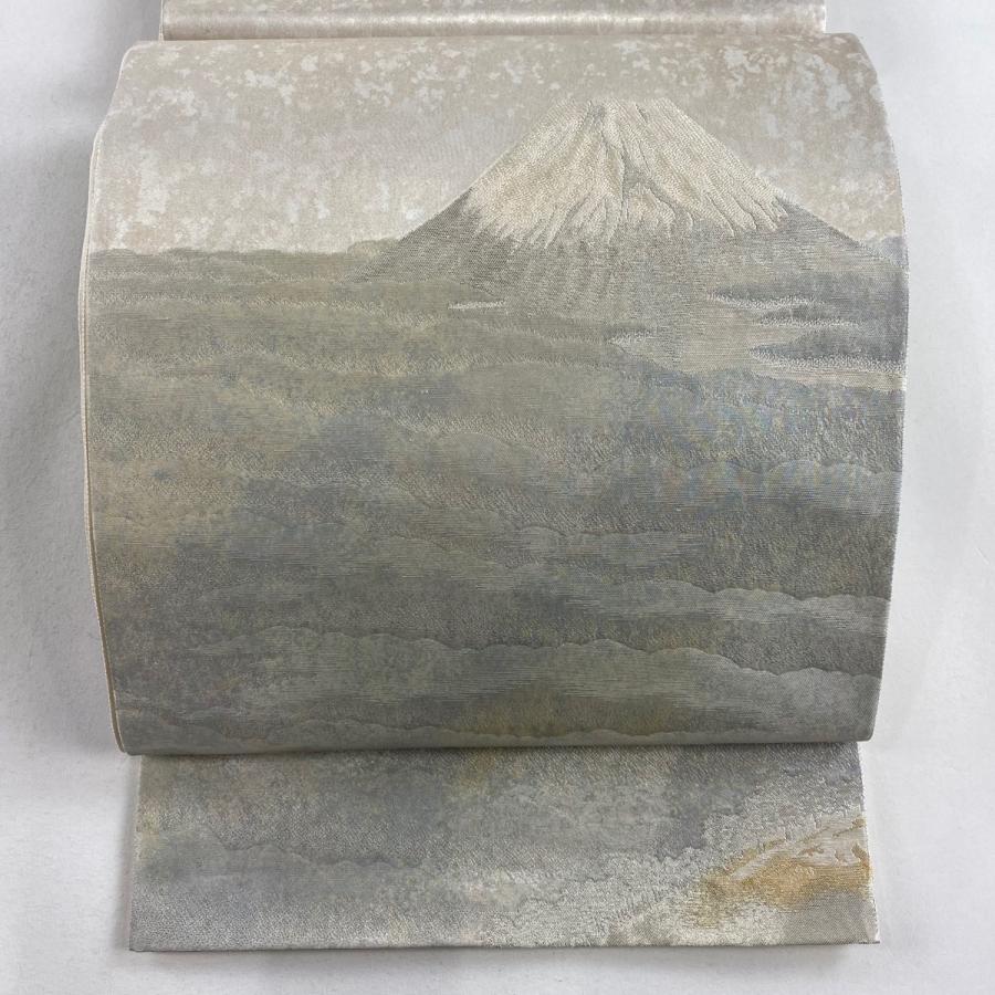 【極美品｝横山大観 じゅらく 袋帯 落款 朝陽霊峰 金糸 正絹 極美品｝横山大観 じゅらく 袋帯 落款 朝陽霊峰 金糸 正絹