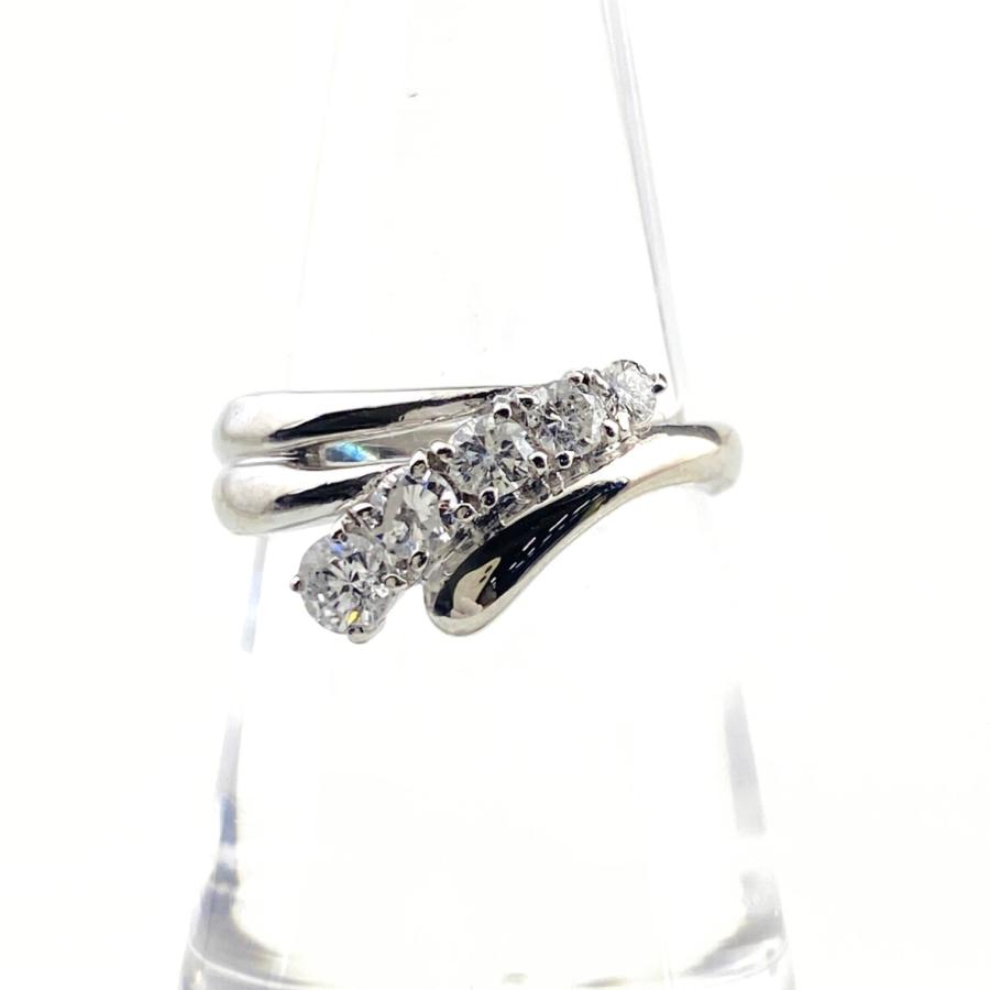 メレダイヤ デザインリング プラチナ 指輪 リング 13号 Pt900