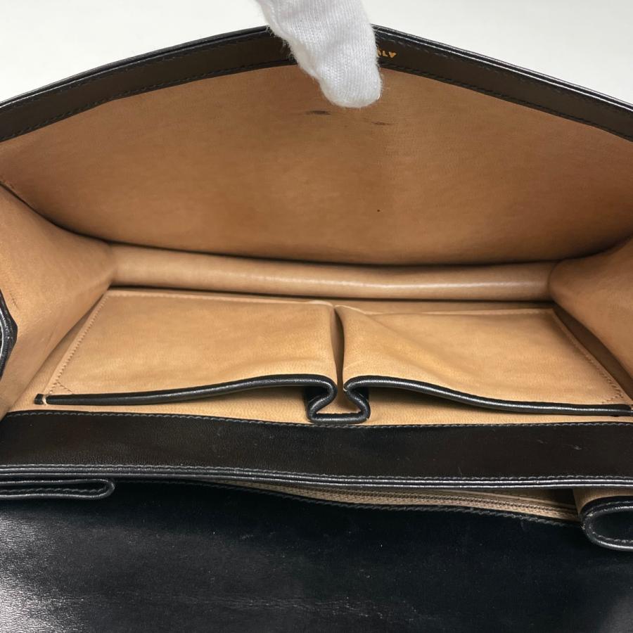 未使用級 セリーヌ ホースヘア レザー ショルダーバッグ 馬車金具