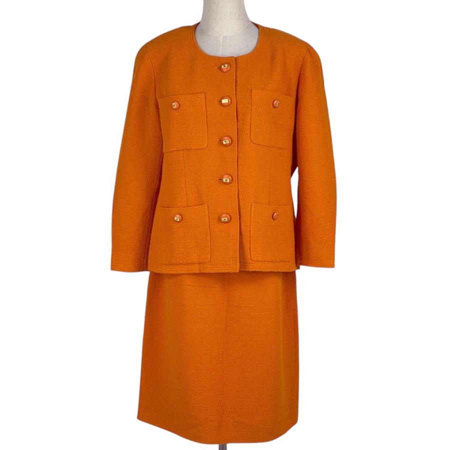 CHANEL シャネル ココマークボタン セットアップ スカートスーツ ノー  