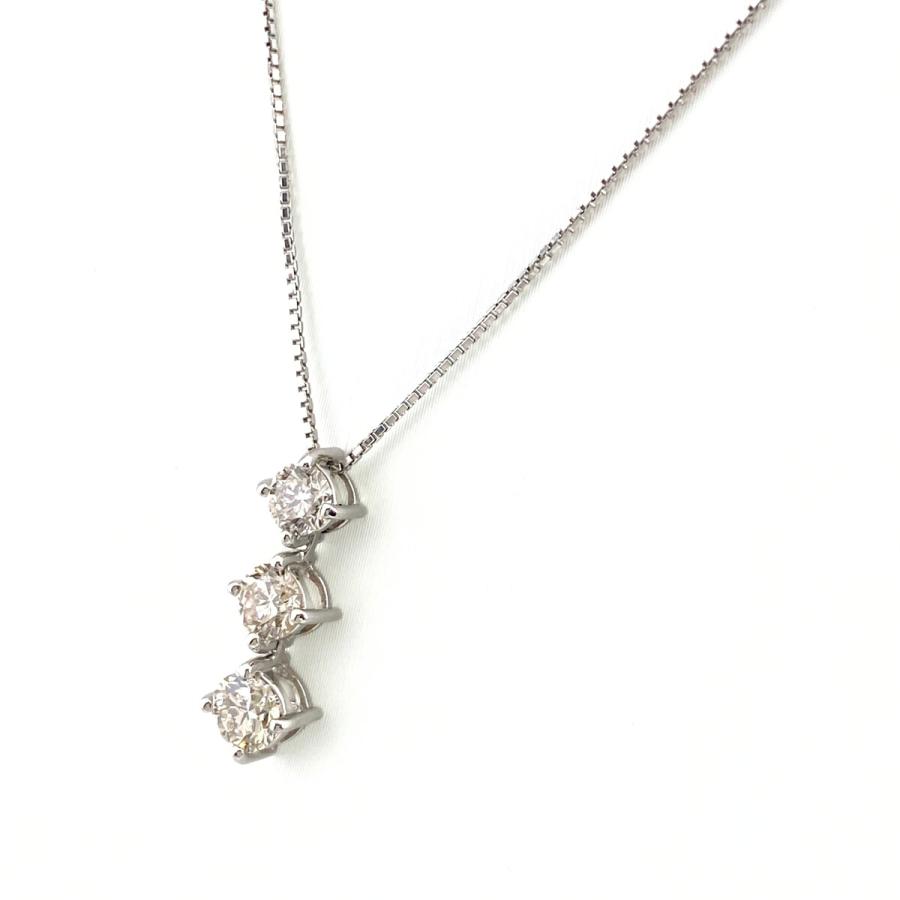 メレダイヤ デザインネックレス プラチナ ペンダント ネックレス Pt900  